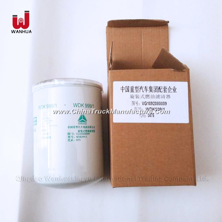 Sinotruk Engine Spare Parts HOWO Truck Fuel Filter Vg1092080009