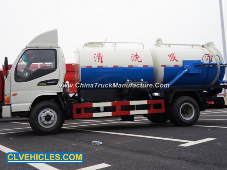 JAC Cleaner Vacuum Sewage Suction Truck Mini 5000 Liters Septic Tanker Sewer Cleaning Sludge Tank Fe