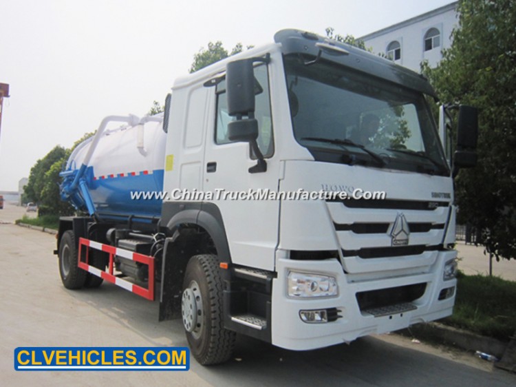 HOWO10cbm 6wheeler Medium Volume Custom-Made Sewage Waste Truck