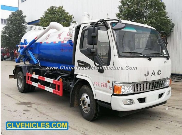 Stock Truck JAC 4cbm 6wheeler Sewage Drainage Truck on Sale