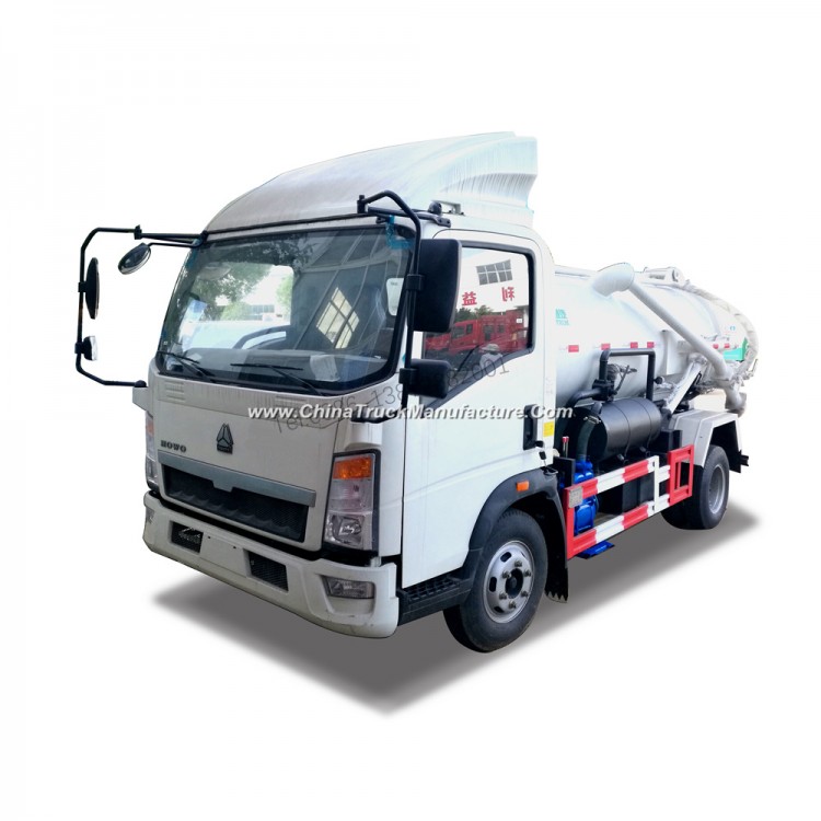 HOWO Light 4X2 3000liters Sewage Suction Vehicle Truck