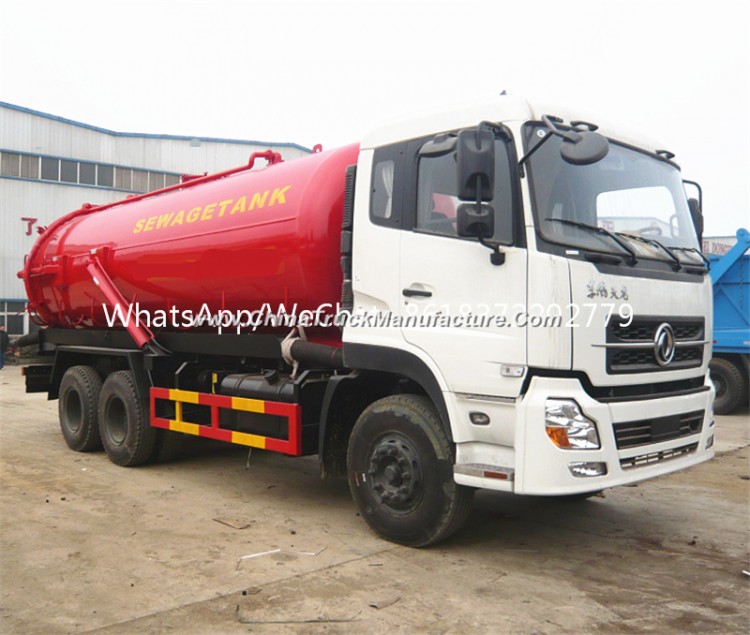 China Supplier Dongfeng 6X4 Right Hand Drive 12000L Vacuum Sewage Suction Truck