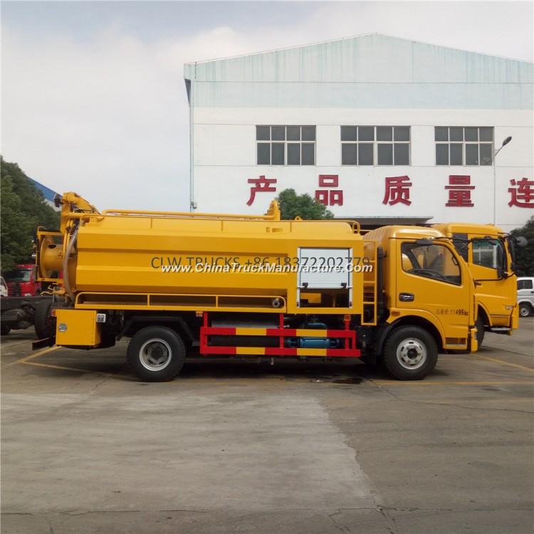 Dongfeng 5000L Tank Capacity High Vacuum Cleaning Sewage Suction Truck