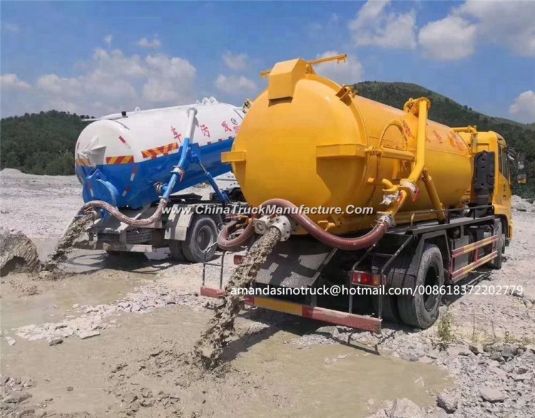 Big Rescue Good Performance Clw Dongfeng 2-16 Cubic Meters High Pressure Vacuum Sewage Suction Truck