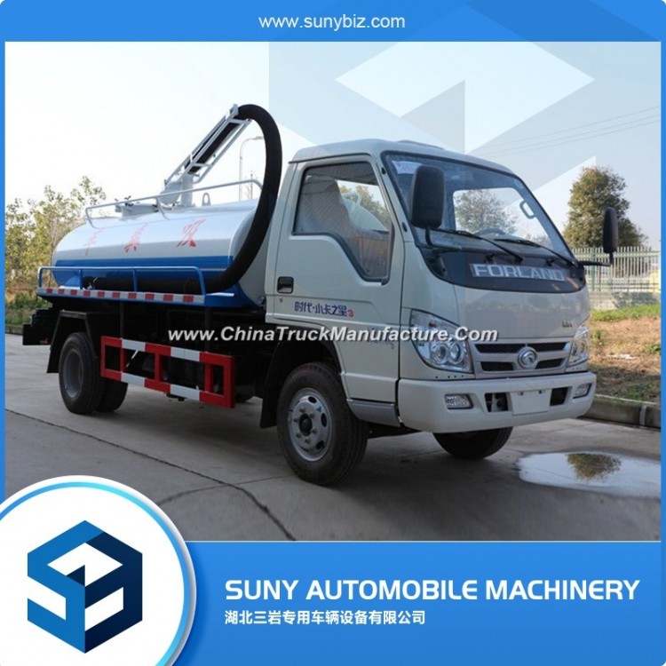 Foton Forland 2m3 Fecal Vacuum Suction Tanker Truck for Sale