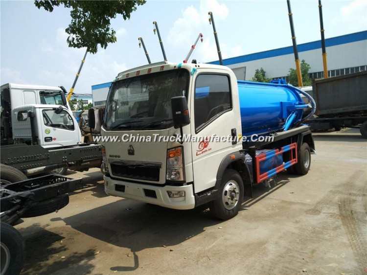2-4cbm Sino HOWO Vacuum Sewage and Fecal Suction Tank Truck