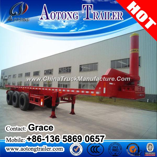 20FT 40FT Container Chassis End Dump Flatbed Semi Trailer for Sale