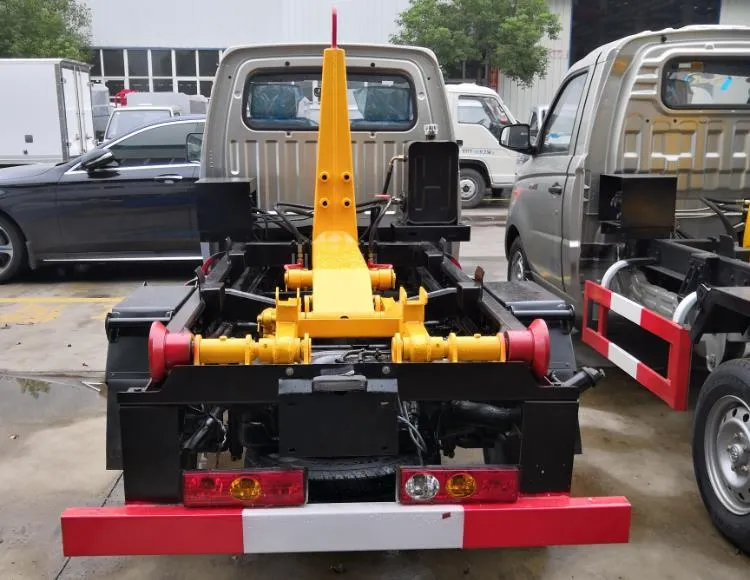 Foton small rear self loading hook lift roll off garbage truck Picture