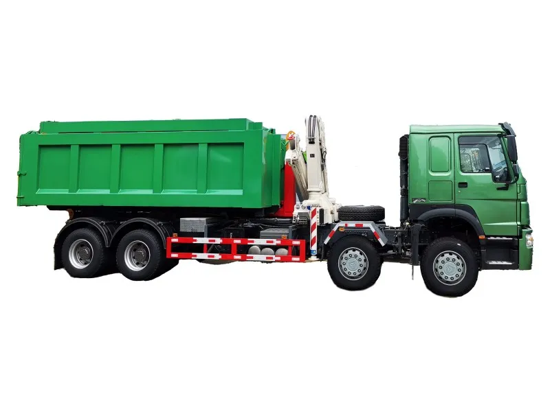 HOWO 8x4 hooklifts truck with crane hooklifts garbage truck Picture