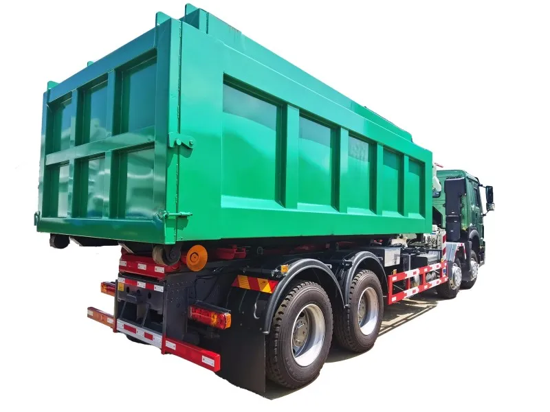 HOWO 8x4 hooklifts truck with crane hooklifts garbage truck Picture