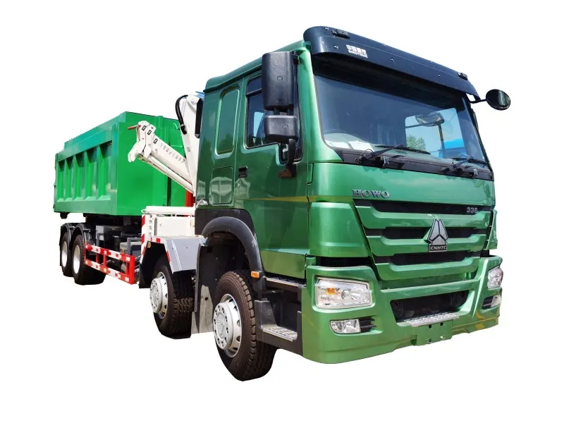 HOWO 8x4 hooklifts truck with crane hooklifts garbage truck Picture