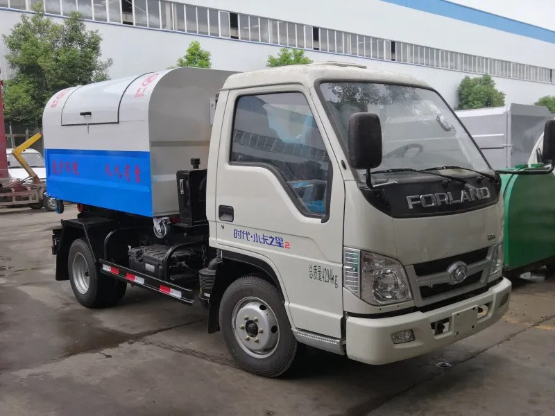 Foton 4x2 3cbm hook lift garbage truck Picture