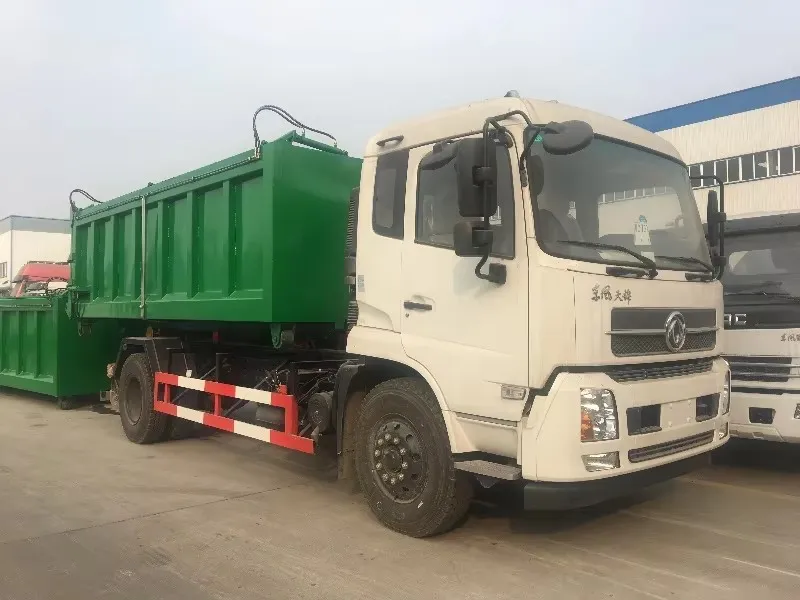 Dongfeng Tianjin 4x2 12cbm Hook Lift Garbage Truck Picture