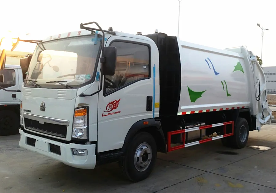 Howo 4x2 10 Square Compactor Garbage Collector Truck Picture