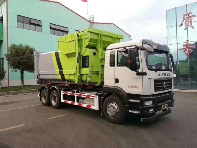 Sinotruk 6x4 16m3 Hydraulic Hook-lift hoist garbage truck Picture