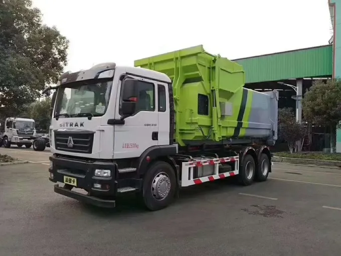 Sinotruk 6x4 16m3 Hydraulic Hook-lift hoist garbage truck Picture