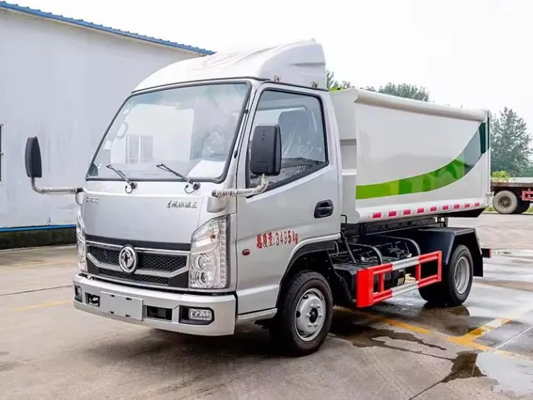 Dongfeng 4x2 5m3 side loading garbage truck Picture