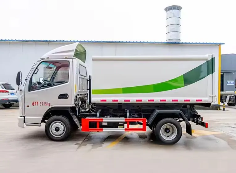 Dongfeng 4x2 5m3 side loading garbage truck Picture