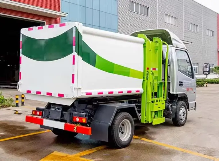 Dongfeng 4x2 5m3 side loading garbage truck Picture