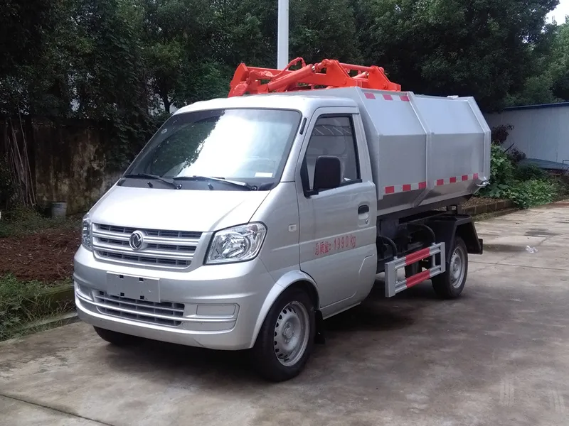 DongFeng 4x2 5m3 dump side loader garbage can cleaning truck Picture