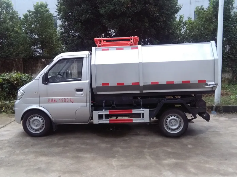 DongFeng 4x2 5m3 dump side loader garbage can cleaning truck Picture