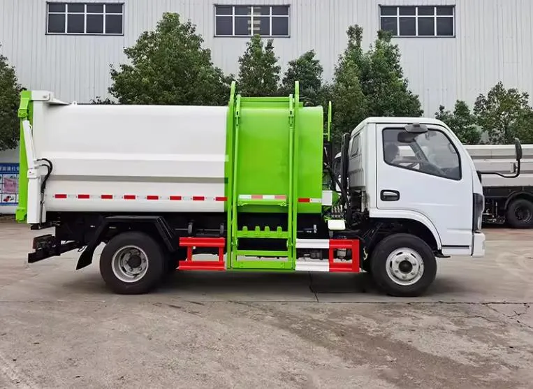 Dongfeng 4x2 side self loading and dumping garbage truck Picture