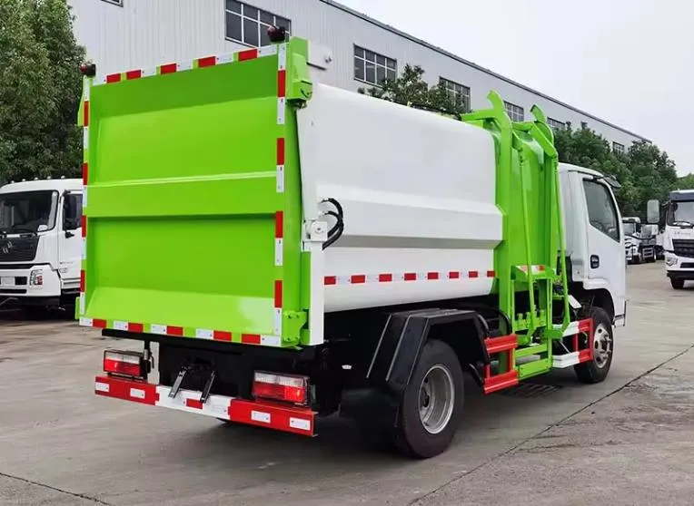 Dongfeng 4x2 side self loading and dumping garbage truck Picture