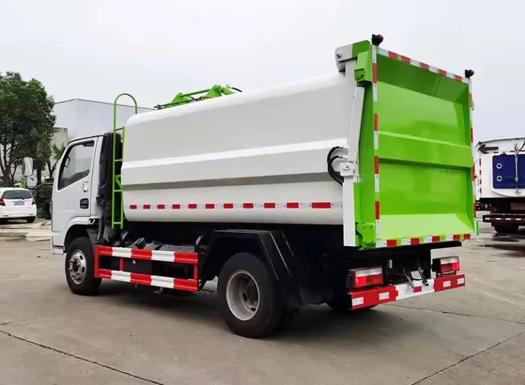 Dongfeng 4x2 side self loading and dumping garbage truck Picture