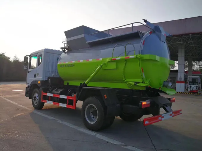 Dongfeng 4x2 6 wheels 10cbm kitchen garbage truck Picture