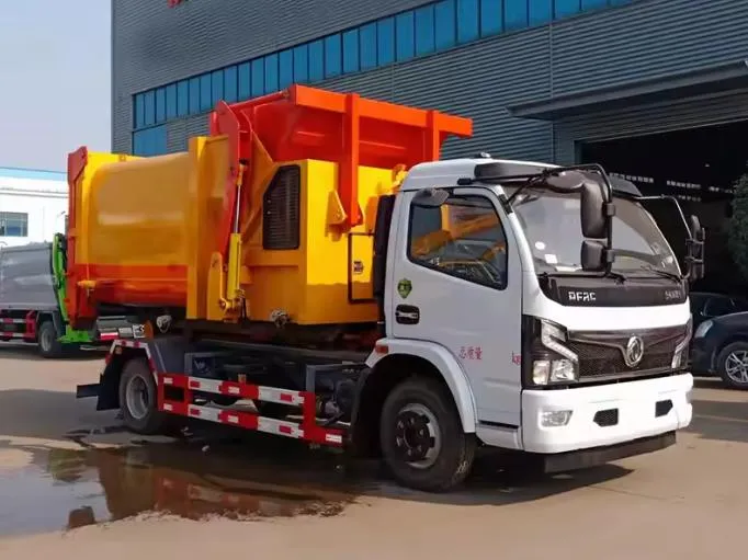 Dongfeng 6cbm Intelligent mobile compressed garbage station garbage collection truck Picture