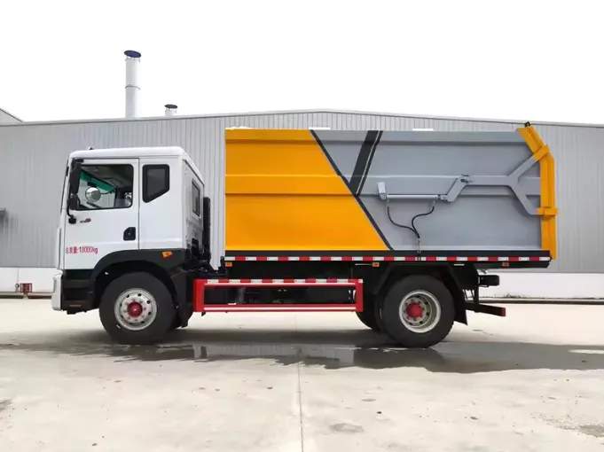 Dongfeng 4x2 carbon steel hydraulic garbage truck Picture