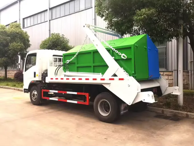 HOWO 4 CBM Swing Arm Garbage Truck Picture