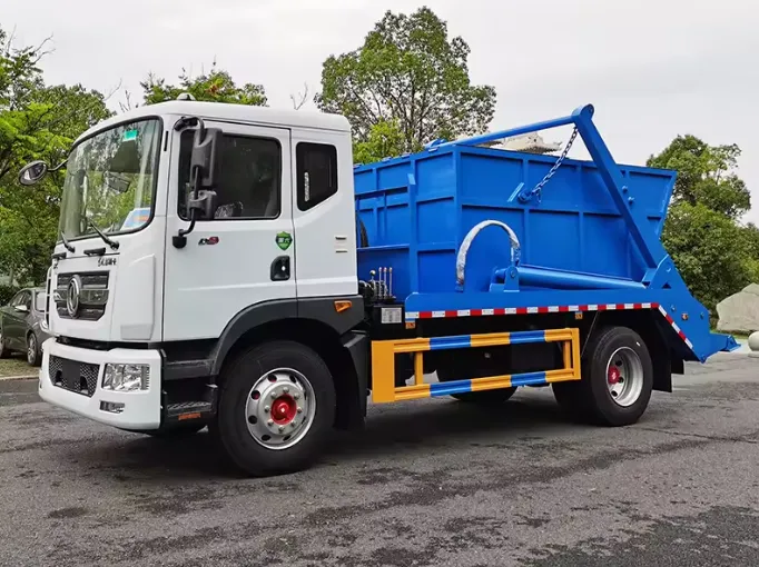 Dongfeng 8 Ton Swing Arm Garbage Collection Skip Loader Waste Garbage Truck