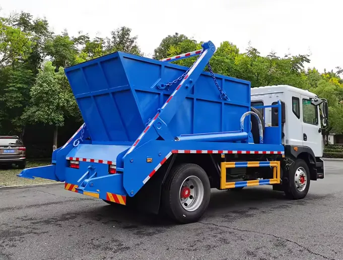 Dongfeng 8 Ton Swing Arm Garbage Collection Skip Loader Waste Garbage Truck Picture