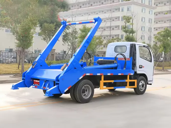 DONGFENG 5 CBM 4x2 Swing Arm Skip Loader Garbage Truck Picture