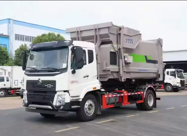 HOWO 4X2 14CBM HOOK GARBAGE COMPACTOR TRUCK