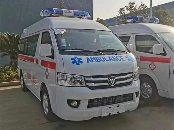 Foton diesel box van ambulance hospital ICU emergency patient transport vehicle