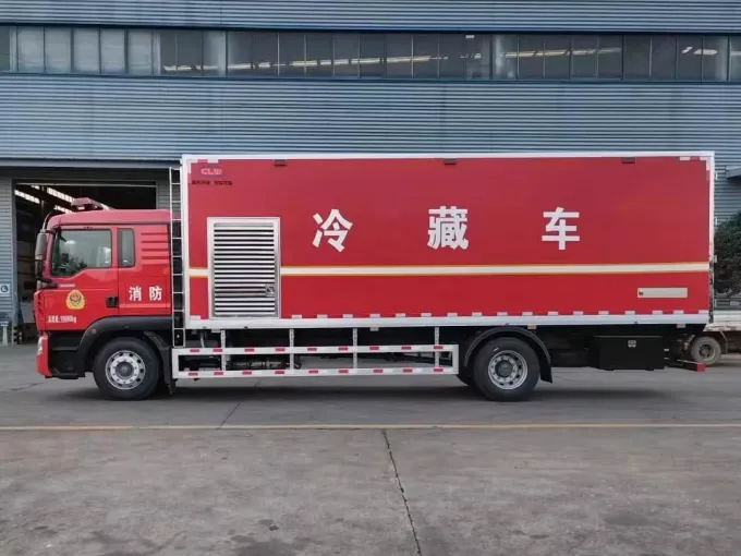 HOWO 15 Tons Refrigerated Trucks Fire Fighting Freezer Trucks Picture